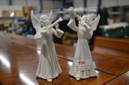 Pair of Porcelain Musical Angels