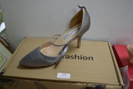 Women's Silver Heeled Shoes Size: 8