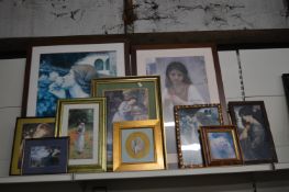 Quantity of Art Nouveau Framed Prints