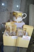 Royal Collection Mug and Gilded Glasses