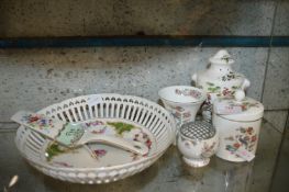 Pierced Pottery Dish and Lidded Jars by Wedgwood etc.