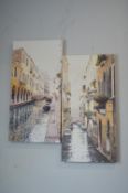 Two Canvas Wall Prints of Venice