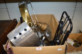 Assorted Metalware Including Stands and Lamps etc.