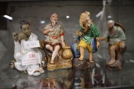 Four Small Chinese Pottery Figures