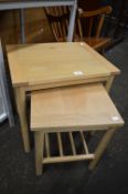 Pair of Light Oak Occasional Tables