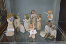 Eight Small Willow Tree Children Figures