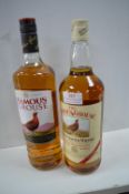 Two 1L Bottles of Famous Grouse Scotch Whisky