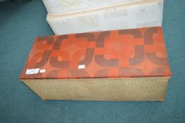 Ottoman Containing Knitting Wool and Needles, etc.