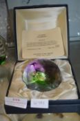 Boxed Caithness Glass Paperweight “Seek Help” Designed by Colin Terris Edition No. 563