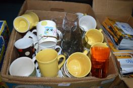Assorted Mugs and Wine Glasses etc.