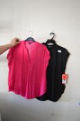 *2x Hillary Radley Blouses Size: M (1x black, 1x cerise)