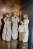 Three Willow Tree Figures Mothers and Children