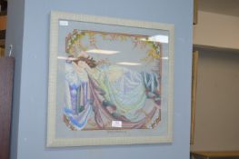 Cross Stitch Picture of a Girl Sleeping