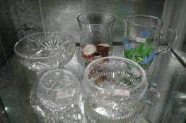 Cut Glass Lead Crystal Fruit Bowls and Jugs