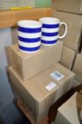 *Eight Blue & White Stripped Mugs