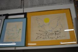 Two Reproduction Framed Picasso Prints