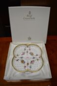 Royal Crown Derby Floral Dish “Troyal Antoinette” with Presentation Case