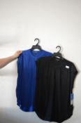 *2x Hillary Radley Blouses Size: L (1x royal blue, 1x black)