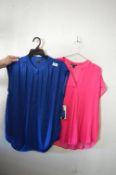 *2x Hillary Radley Blouses Size: M (1x royal blue, 1x cerise)