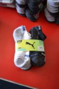 Ten Pairs of Puma Dry Cell Youth’s Low Cut Socks Size: 2.5 – 5