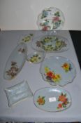 1950’s Floral Glass Dishes etc.