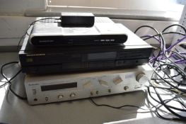 Technics Amplifier, Morantz CD Player, and a Sagemcom Box