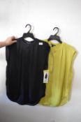 *2x Hillary Radley Blouses Size: S (1x black, 1x olive)