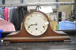 Vintage Oak Cased Mantel Clock