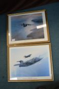 Pair of Framed British Aerospace Plane Prints
