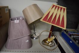 Two Table Lamps and Two Lampshades