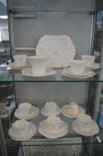 Shelley White Art Deco Part Tea Service 29pcs