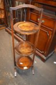 Edwardian Oak Folding Cake Stand