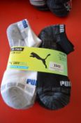 Ten Pairs of Puma Dry Cell Youth’s Low Cut Socks Size: 2.5 – 5