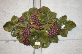 Decorative Grape Design Wall Plaque