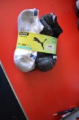 Ten Pairs of Puma Dry Cell Youth’s Low Cut Socks Size: 2.5 – 5