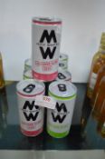 Nine Miniature Cans of Most Wanted Rose and White Sauvignon Blanc