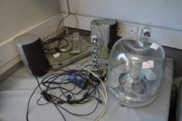 Harman Cardon Sound Sticks Audio System, and a Bush CD Player