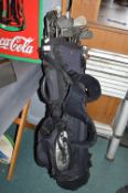 Wilson Golf Bag and Assorted Golf Clubs