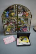 Butterflies of the World Porcelain Sculpture Collection with Display Case and Certification