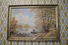 Gilt Framed Fishing Print