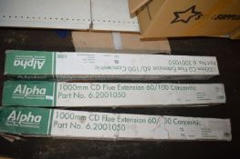 Three Alpha Heating CD Flue Extension Tubes