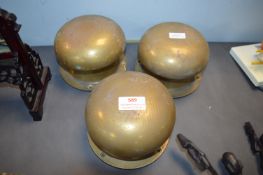 Three Brass Boat Mushroom Vents
