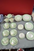 Vintage Cottage Green 6pc Tea Settings 40+pcs