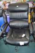 *Black Faux Leather Executive Swivel Chair
