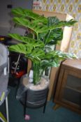 *4ft Artificial Rubber Plant in Pot