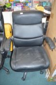 *Black Faux Leather Executive Swivel Chair