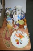 Vintage Pottery Ornaments and Plates, etc.