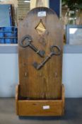 Wooden Pine Key Rack
