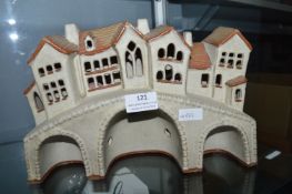 1970’s Shelf Pottery Bridge Lamp