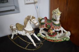 Two Ornamental Rocking Horses